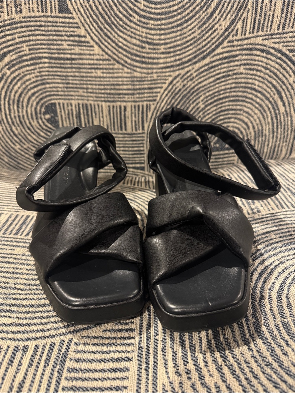 Paul Green Strappy Square-Toe Platform Sandals Chunky Whimsigoth Academia Sz8.5